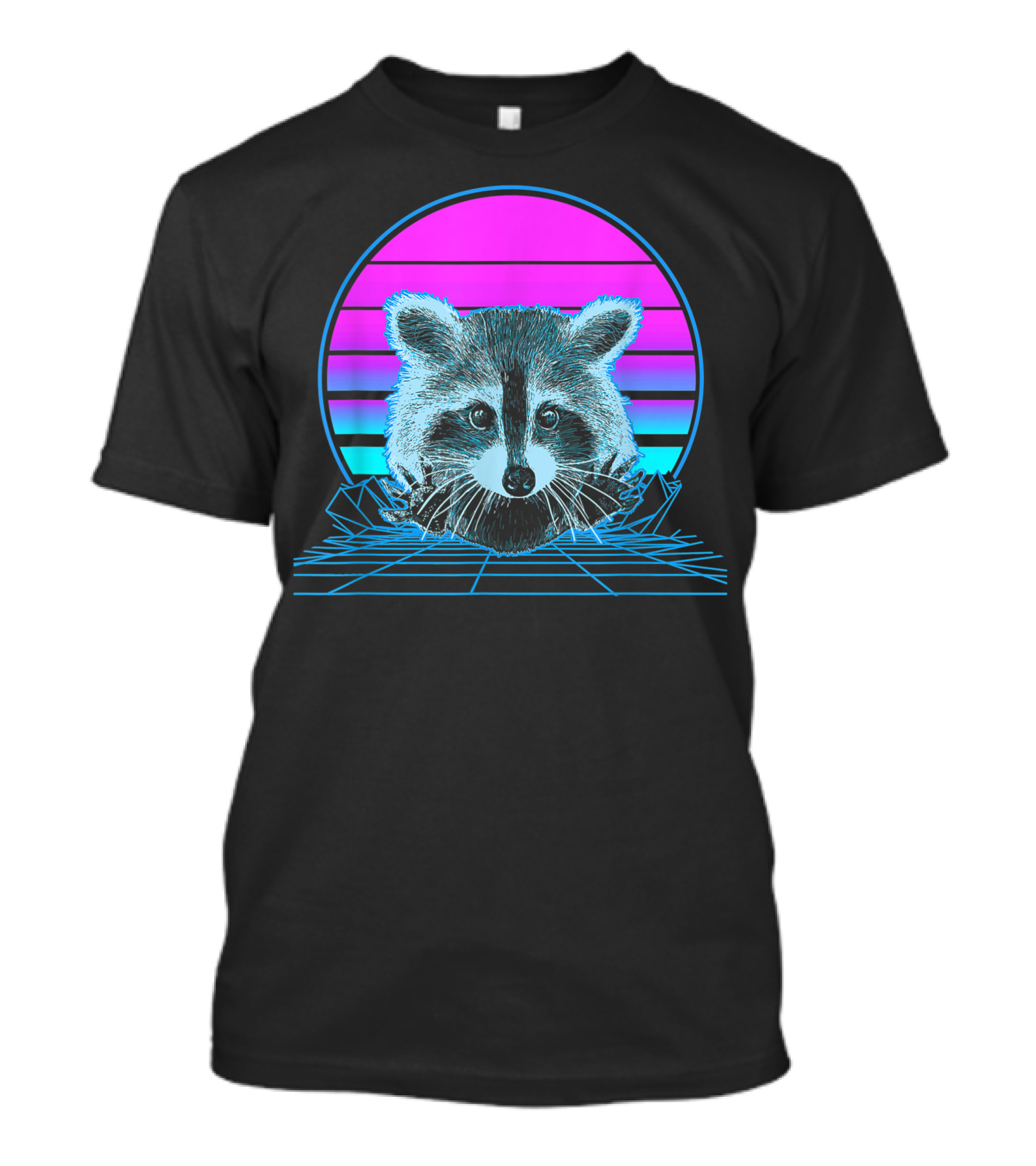 Raccoon 80s Pastel Goth Vaporwave Aesthetic T-Shirt