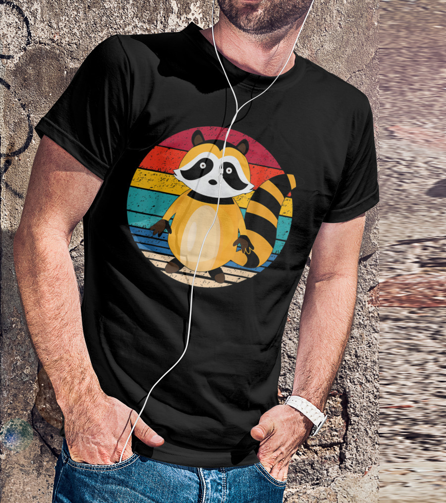 Raccoon Style 4E Retro Stripes T-Shirt