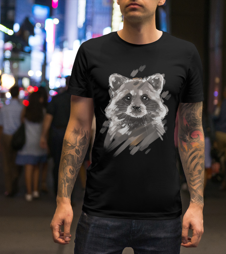 Raccoon Lover Women Men Kids Raccoon Girl T-Shirt