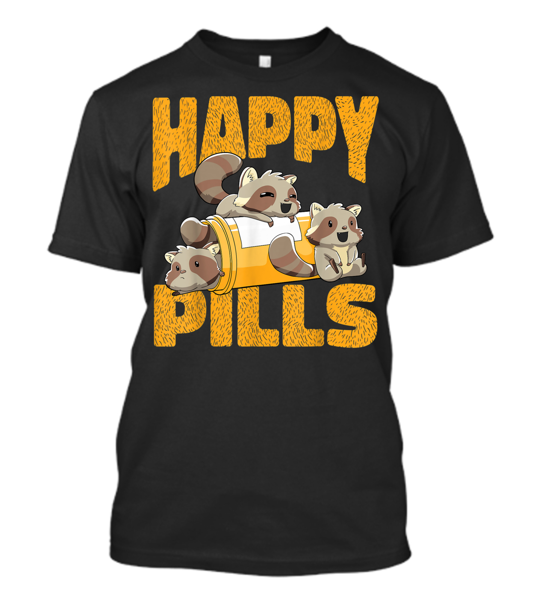 HAPPY PILLS Raccoons Raccoon T-Shirt