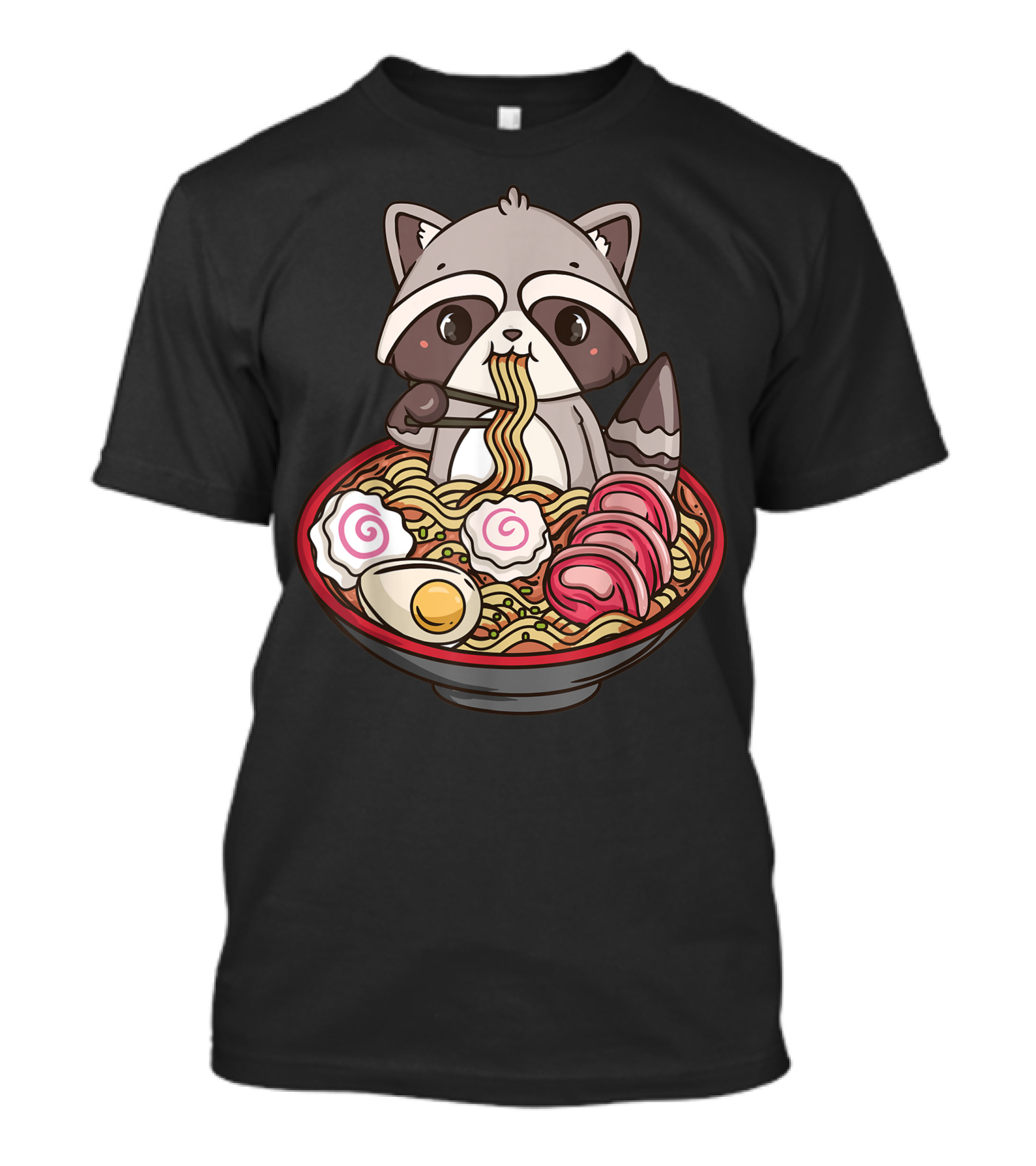 Ramen Raccoon Cute Anime Noodles Kawaii T-Shirt