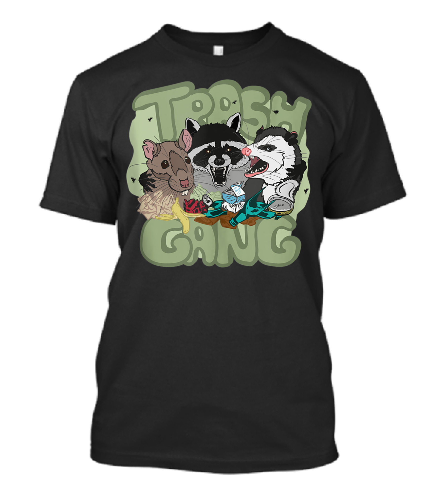 Trash Gang Rat Raccoon Opossum Garbage Gangsters Team T-Shirt