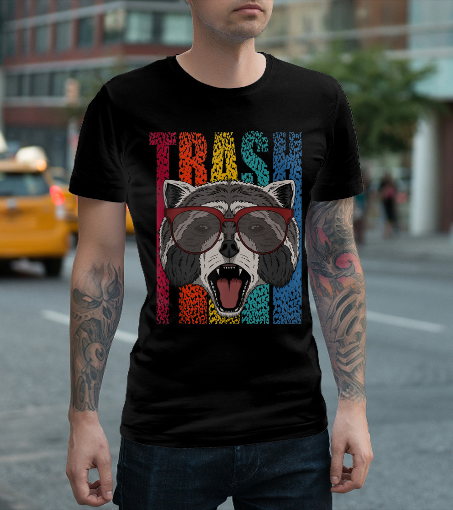 Trash Retro Garbage Panda Raccoon Lover T-Shirt