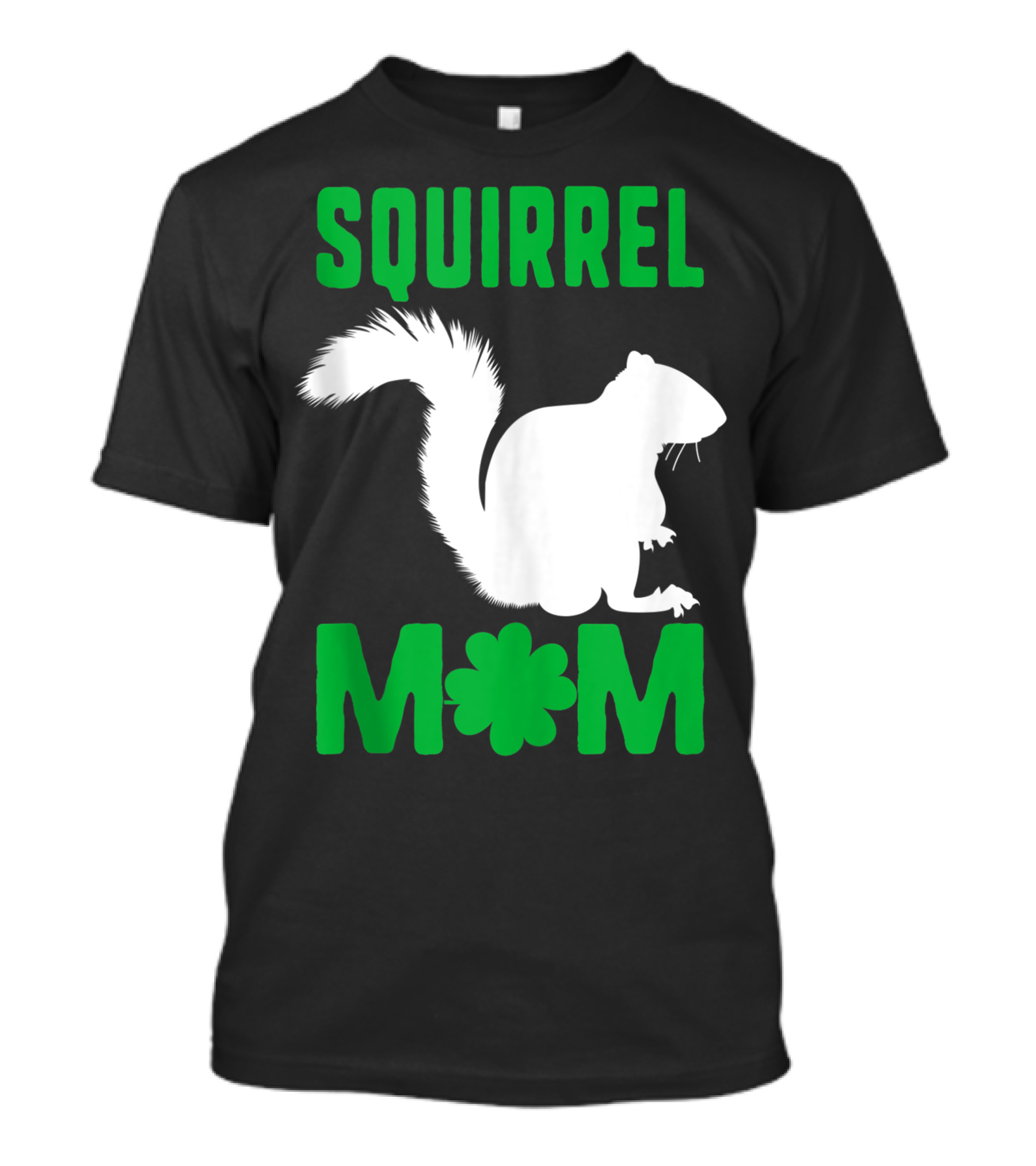 Squirrel Mom Shamrock St Patricks Day Woodland Nature T-Shirt