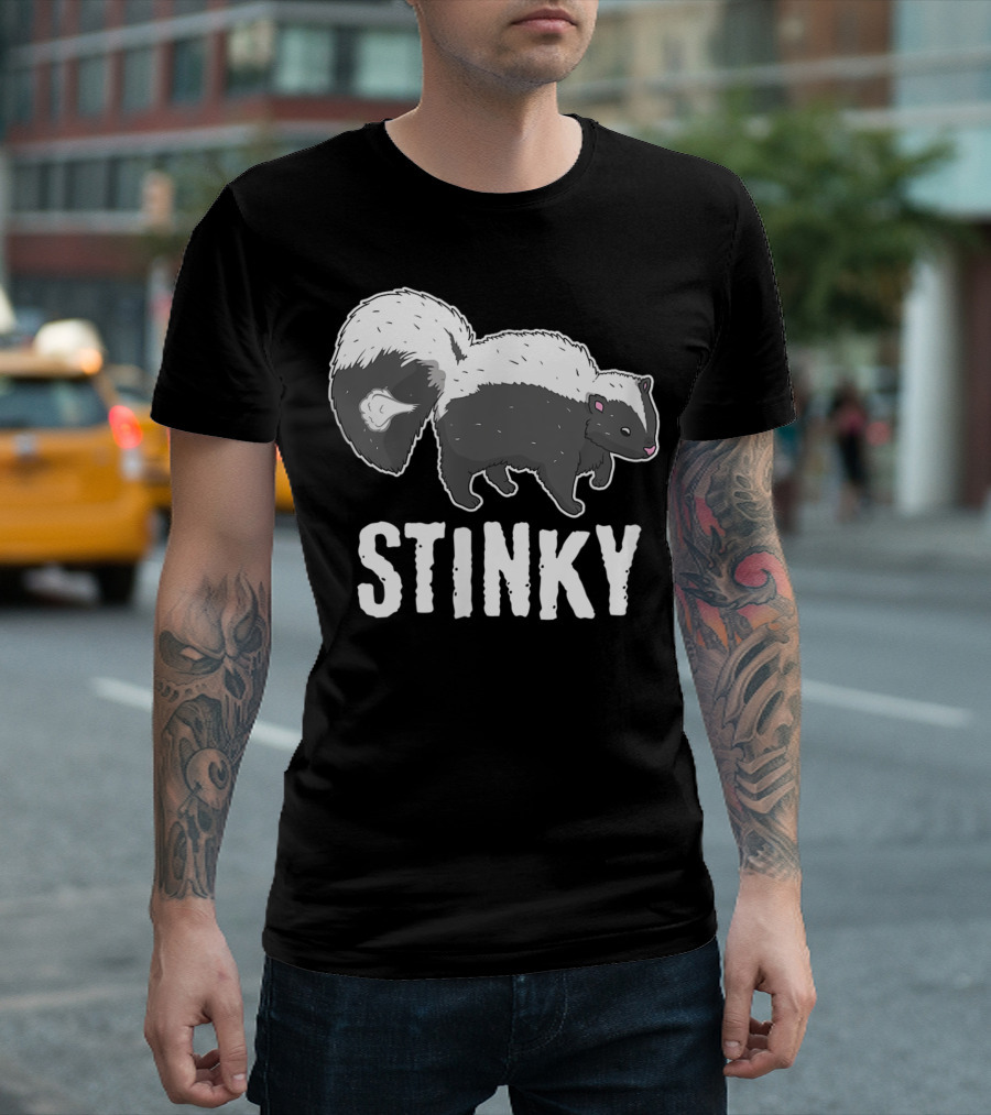 Stinky Skunk Smell Polecat Mammal Animal Lover Cute Furry Critter T-Shirt
