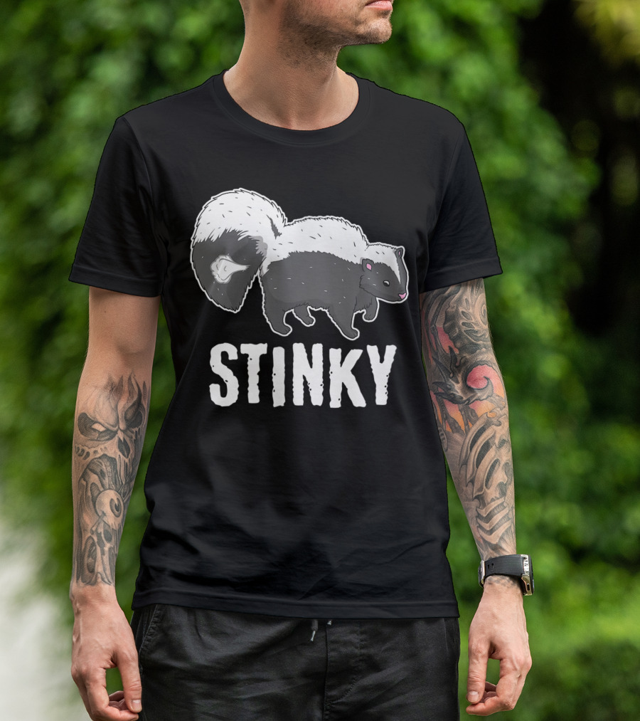 Stinky Skunk Smell Polecat Mammal Animal Lover Cute Furry Critter T-Shirt