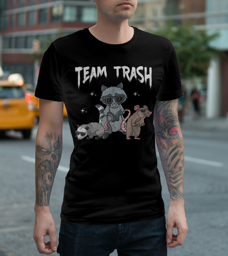 Team Trash Animal Gang Opossum Raccoon Rat Garbage Hw Collection T-Shirt