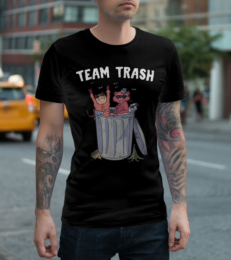 Team Trash Raccoon Possum Rat Garbage Squad Party T-Shirt