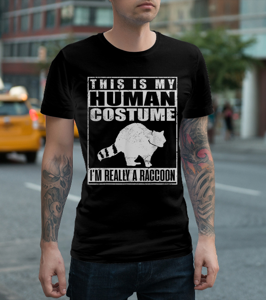 This Is My Human Costume I'm Really a Raccoon This Is My Human Costume I'm Really a Raccoon T-Shirt