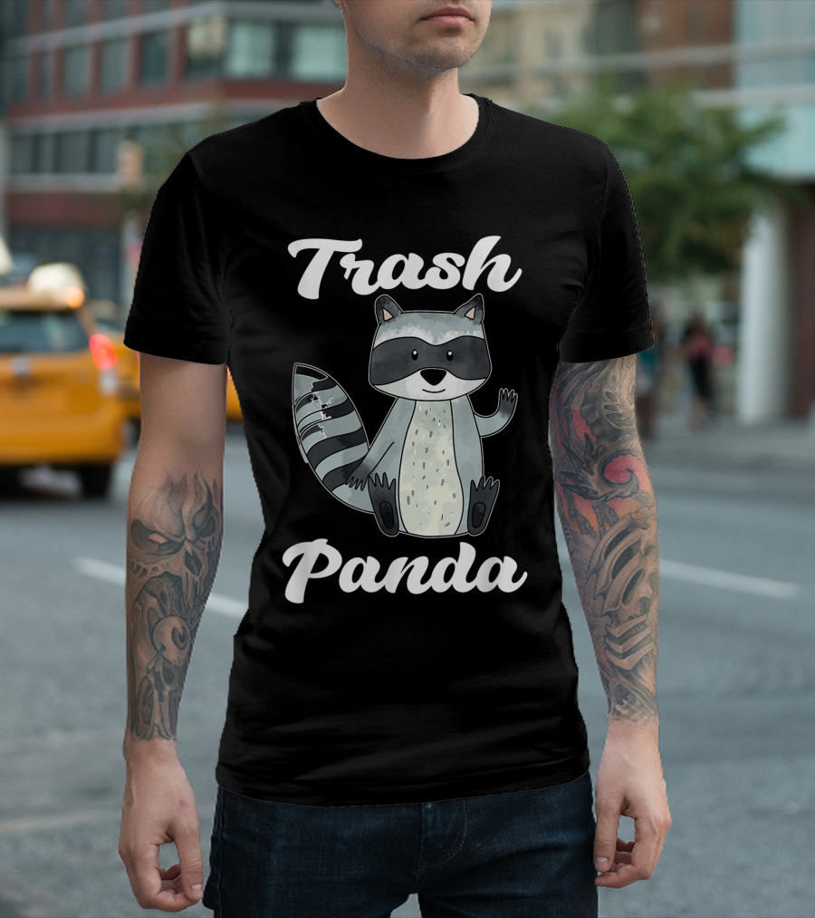 Trash Panda Adorable Raccoon Cartoon T-Shirt