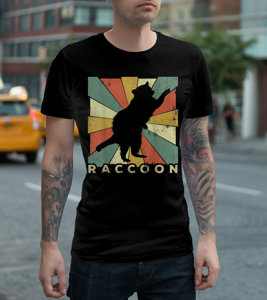Vintage Style Animal Raccoon Lover T-Shirt