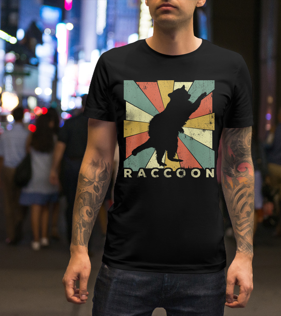 Vintage Style Animal Raccoon Lover T-Shirt