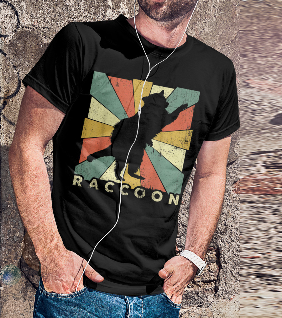 Vintage Style Animal Raccoon Lover T-Shirt