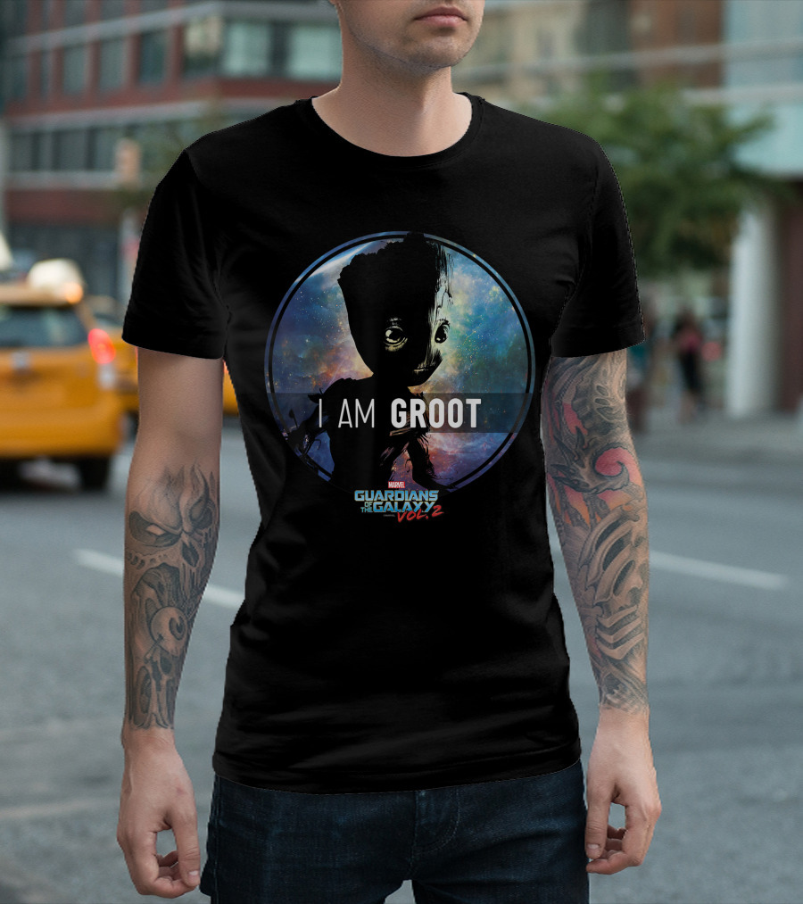 Guardians of the Galaxy Vol. 2 Marvel Groot I Am Groot Starry T-Shirt