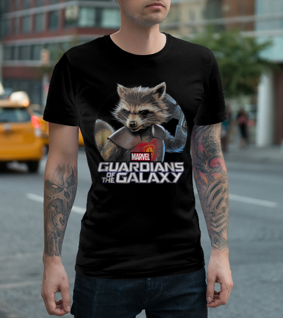 Marvel Guardians of the Galaxy Rocket Circle T-Shirt