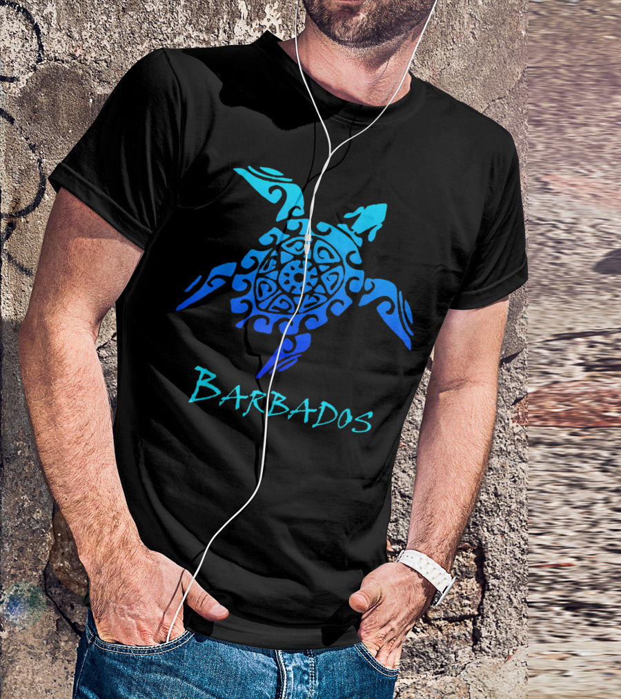Barbados Polynesian Turtle Tattoo T-Shirt