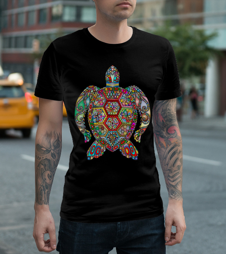 Beautiful Crazy Turtle from Coral Sea Beach T-Shirt