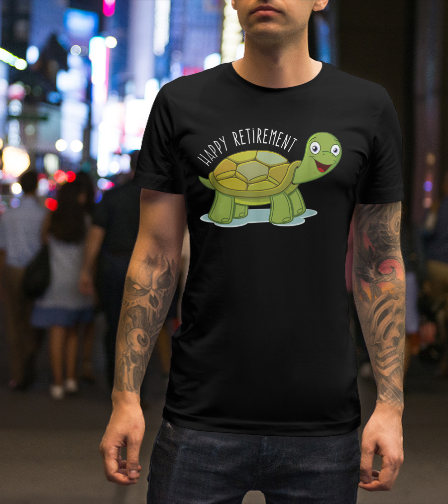 Happy Retirement Turtle Granddad Grandmom Grandpa Grandma T-Shirt