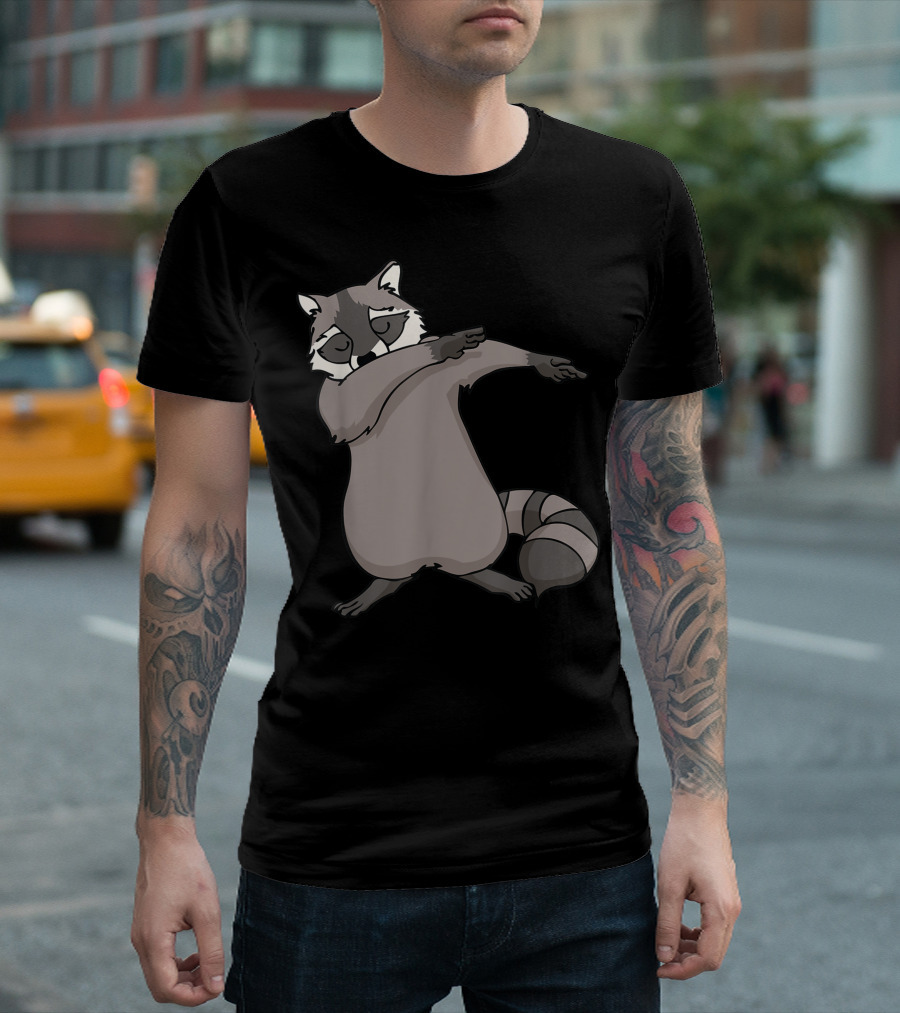 Dabbing Raccoon Animal Lover Dance T-Shirt