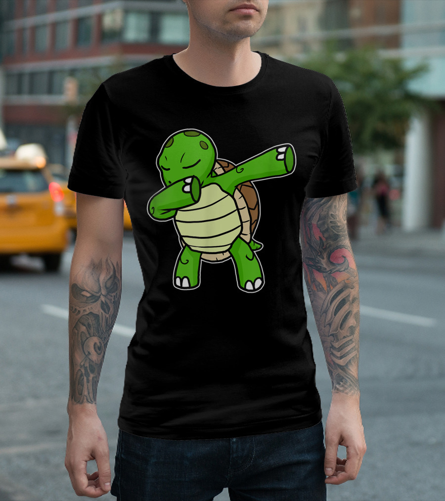 Dabbing Turtle Dab Dance Cool Sea Turtle Lover Trendy Gesture T-Shirt