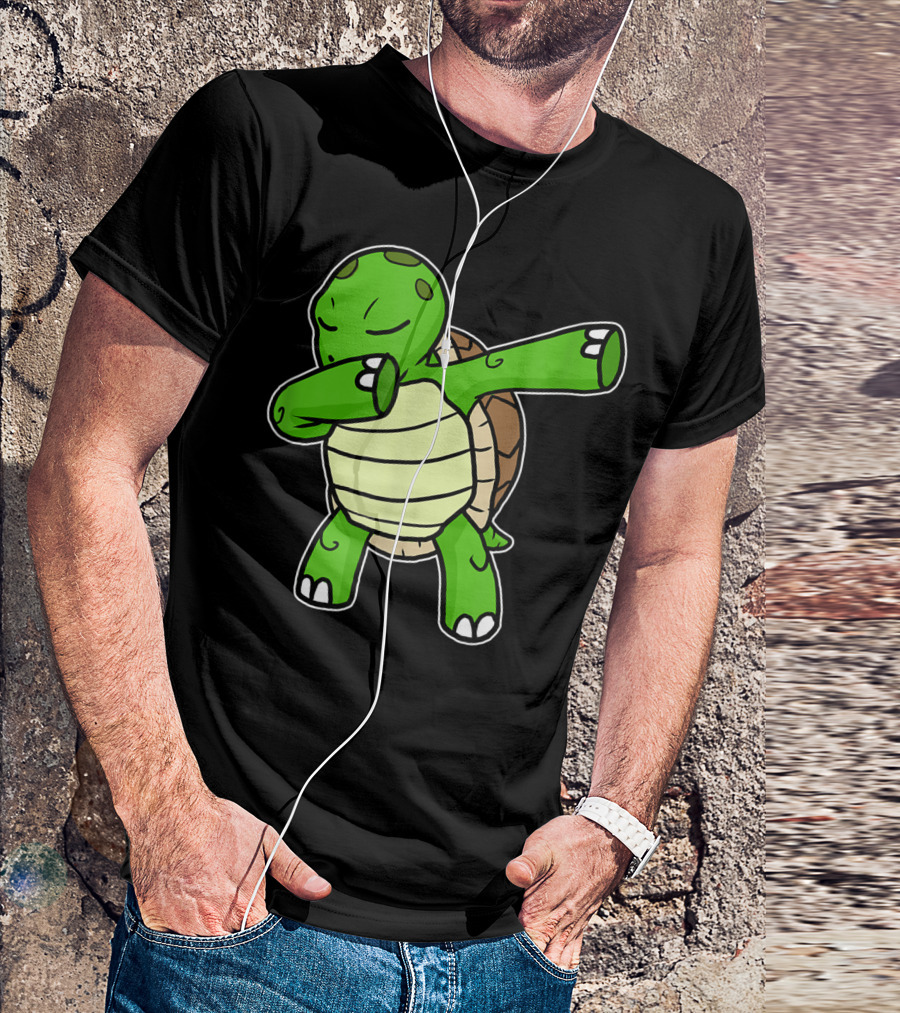 Dabbing Turtle Dab Dance Cool Sea Turtle Lover Trendy Gesture T-Shirt