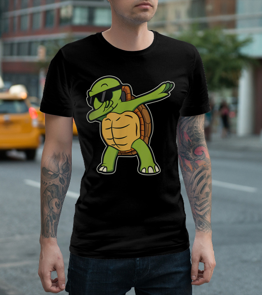 Dabbing Turtle for Turtle Pet Animal Lover with Sunglasses 5U T-Shirt