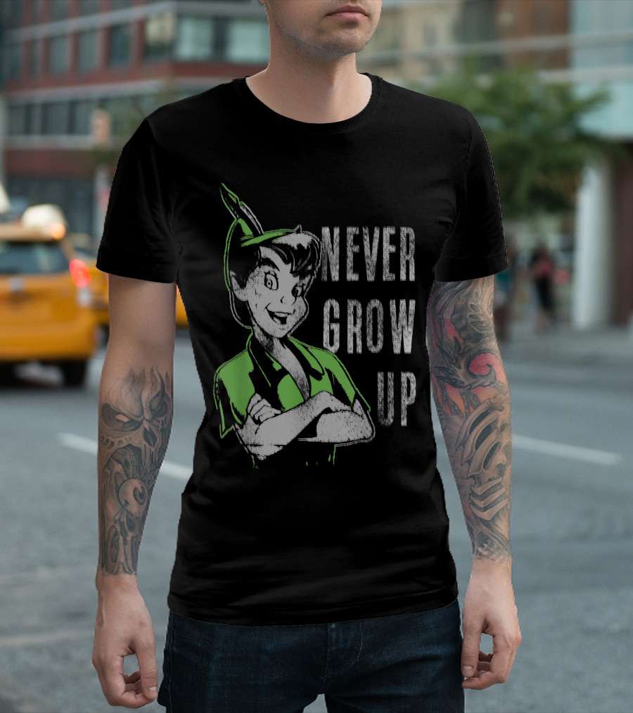 Disney Peter Pan Never Grow Up Vintage Neverland 8Y T-Shirt