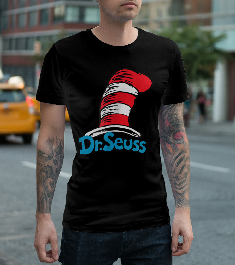 Dr Seuss Cat In The Hat Red And White Hat T-Shirt