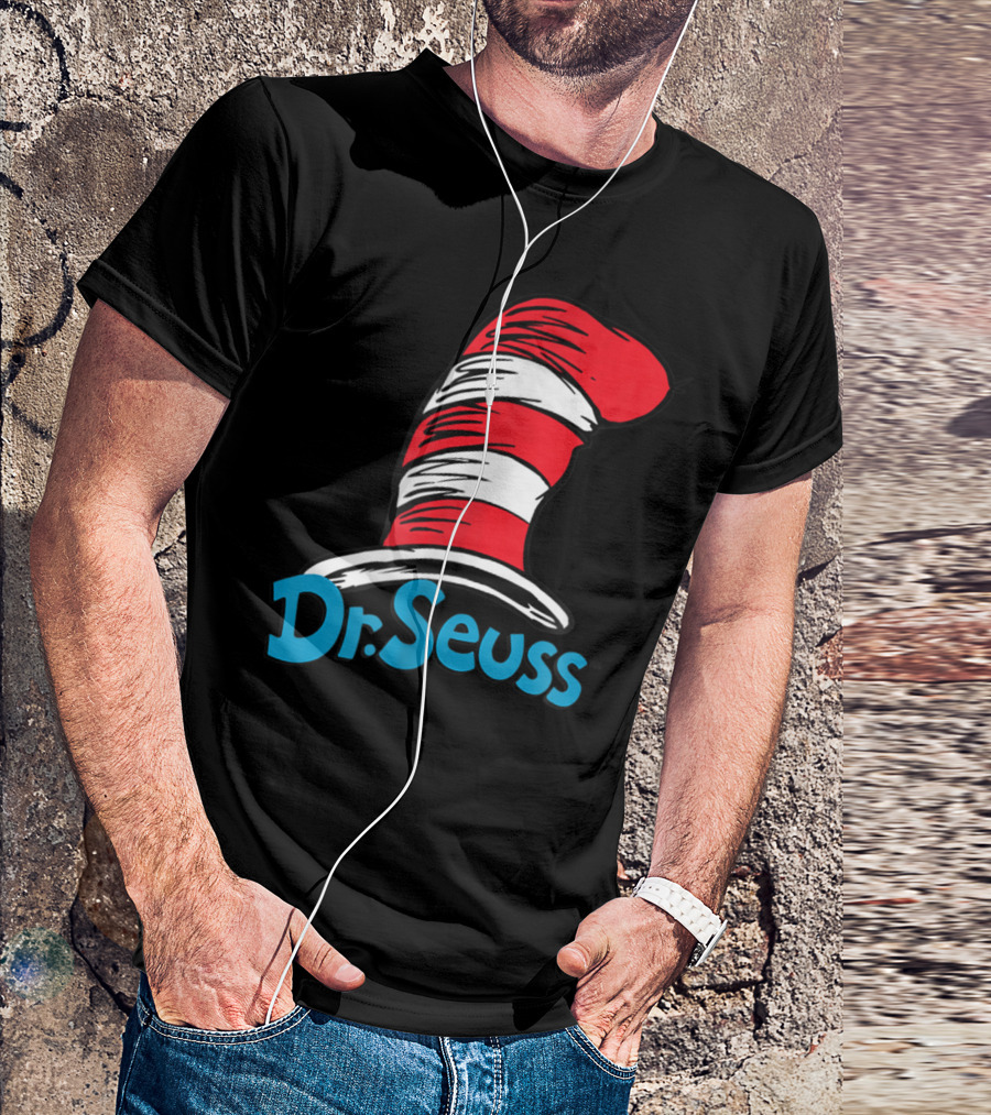 Dr Seuss Cat In The Hat Red And White Hat T-Shirt