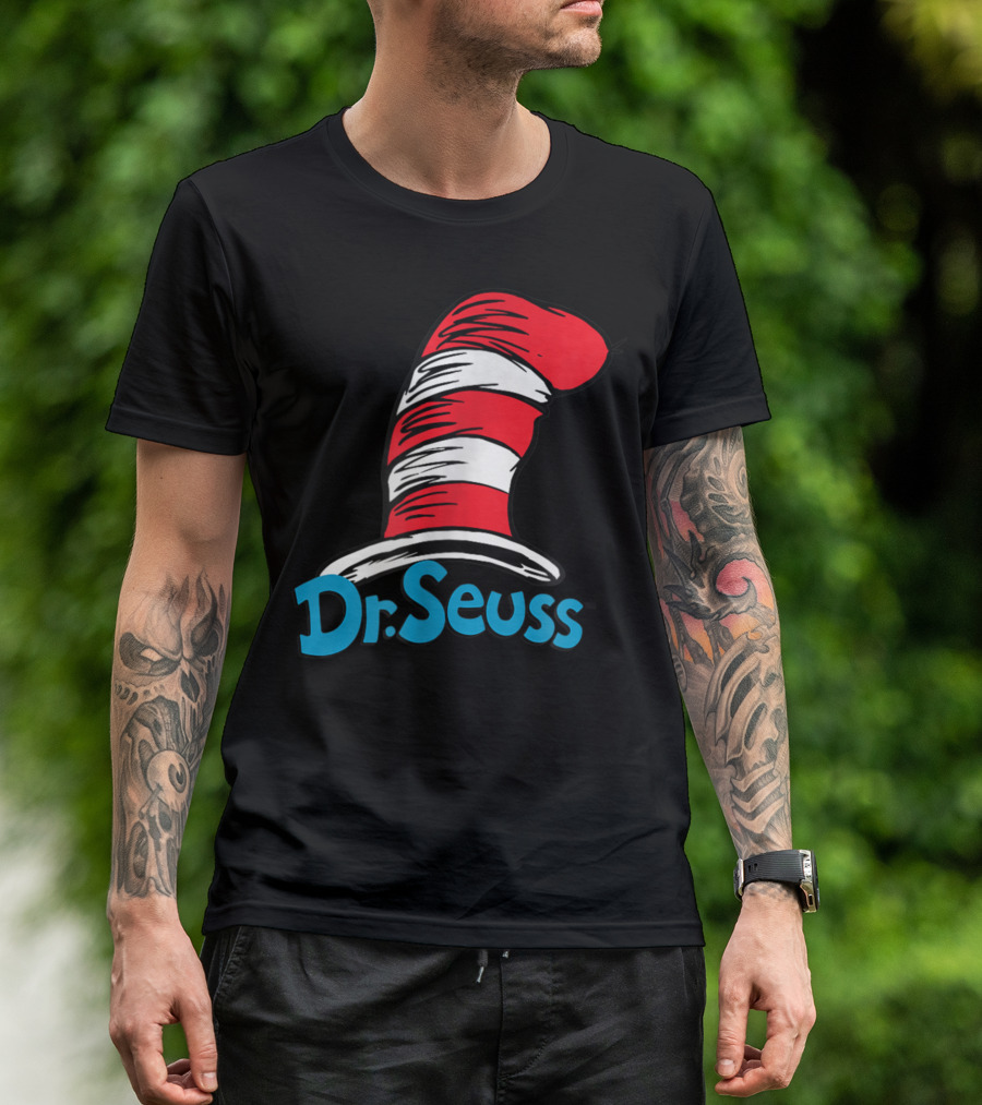 Dr Seuss Cat In The Hat Red And White Hat T-Shirt