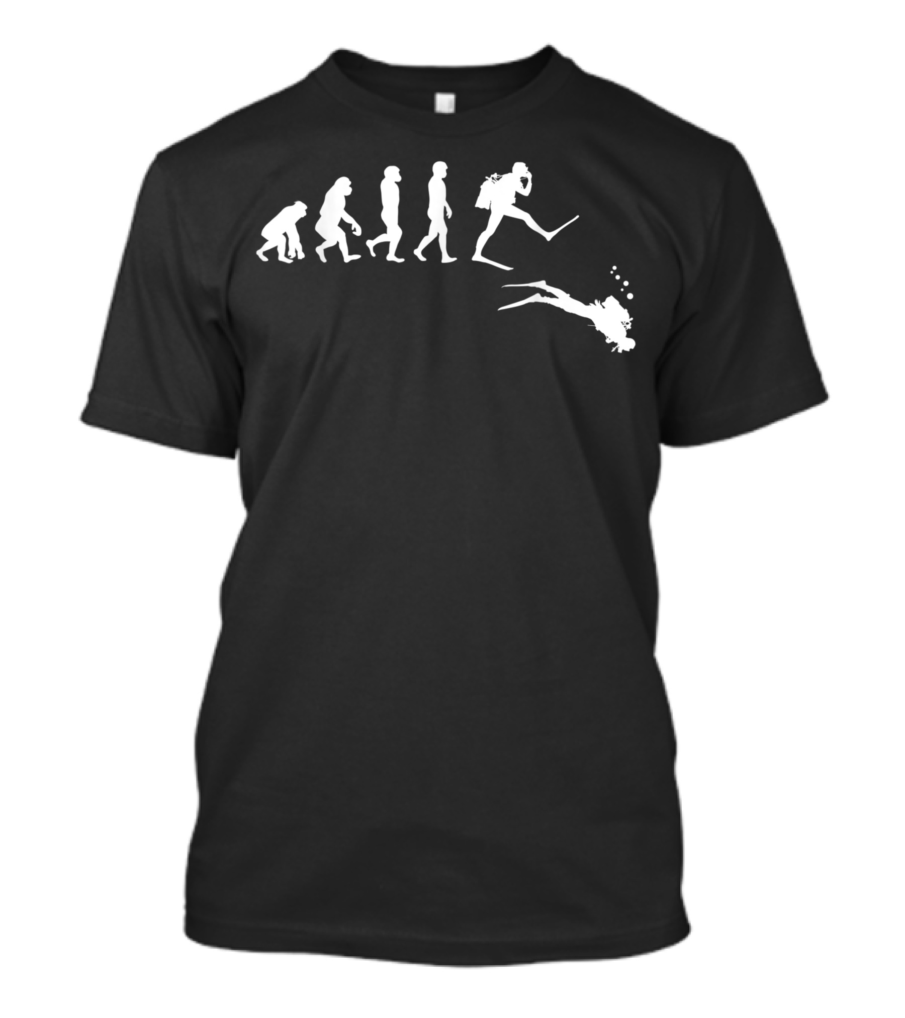 Evolution Scuba Diving Pacific Ocean Sea Diver Lover T-Shirt