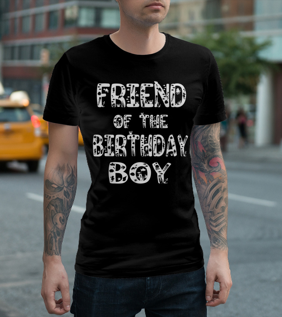 Friend Of The Birthday Boy Fishing Lover B Day Party Fun T-Shirt