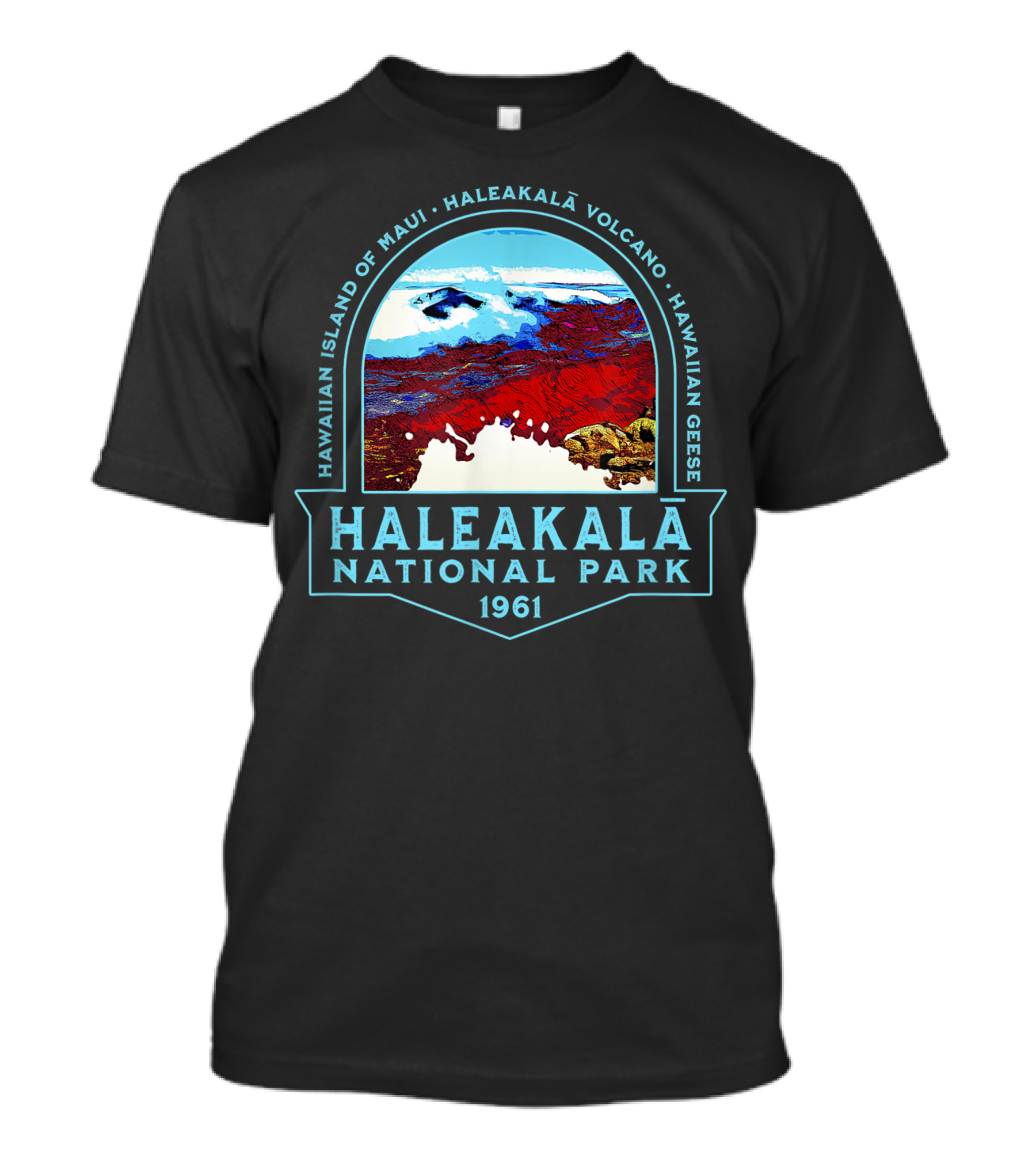Haleakala National Park 1961 Hawaiian Island Of Maui Volcano Hawaiian Geese T-Shirt