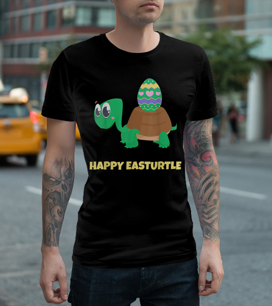 Happy Easturtle Cute Tortoise with Easter Egg T-Shirt