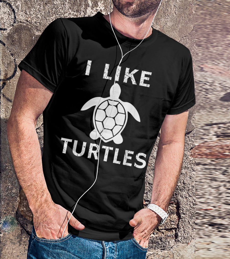 I Like Turtles Vintage Tortoise Reptile T-Shirt