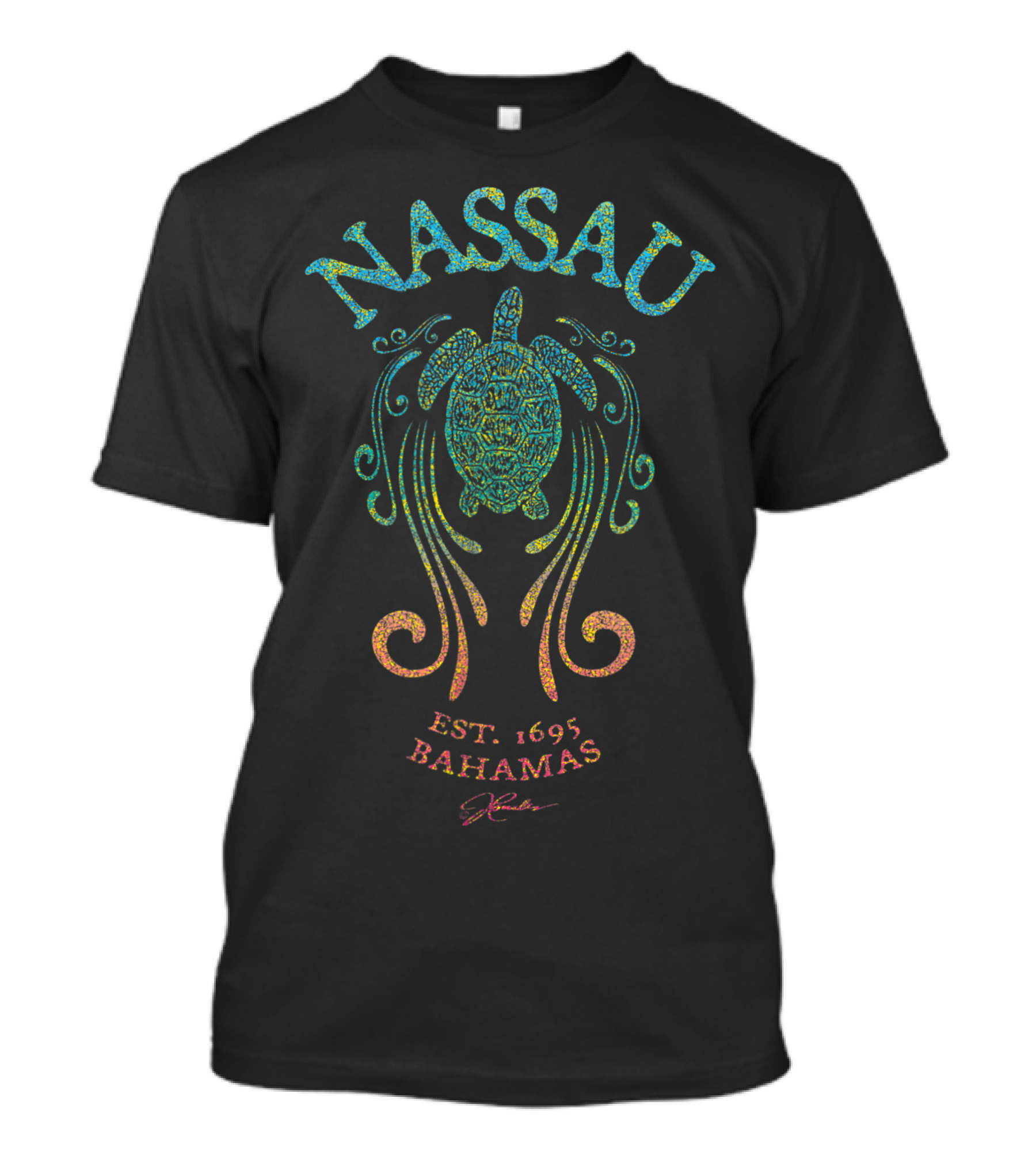 Nassau Bahamas Sea Turtle Est. 1695 Jcombs T-Shirt