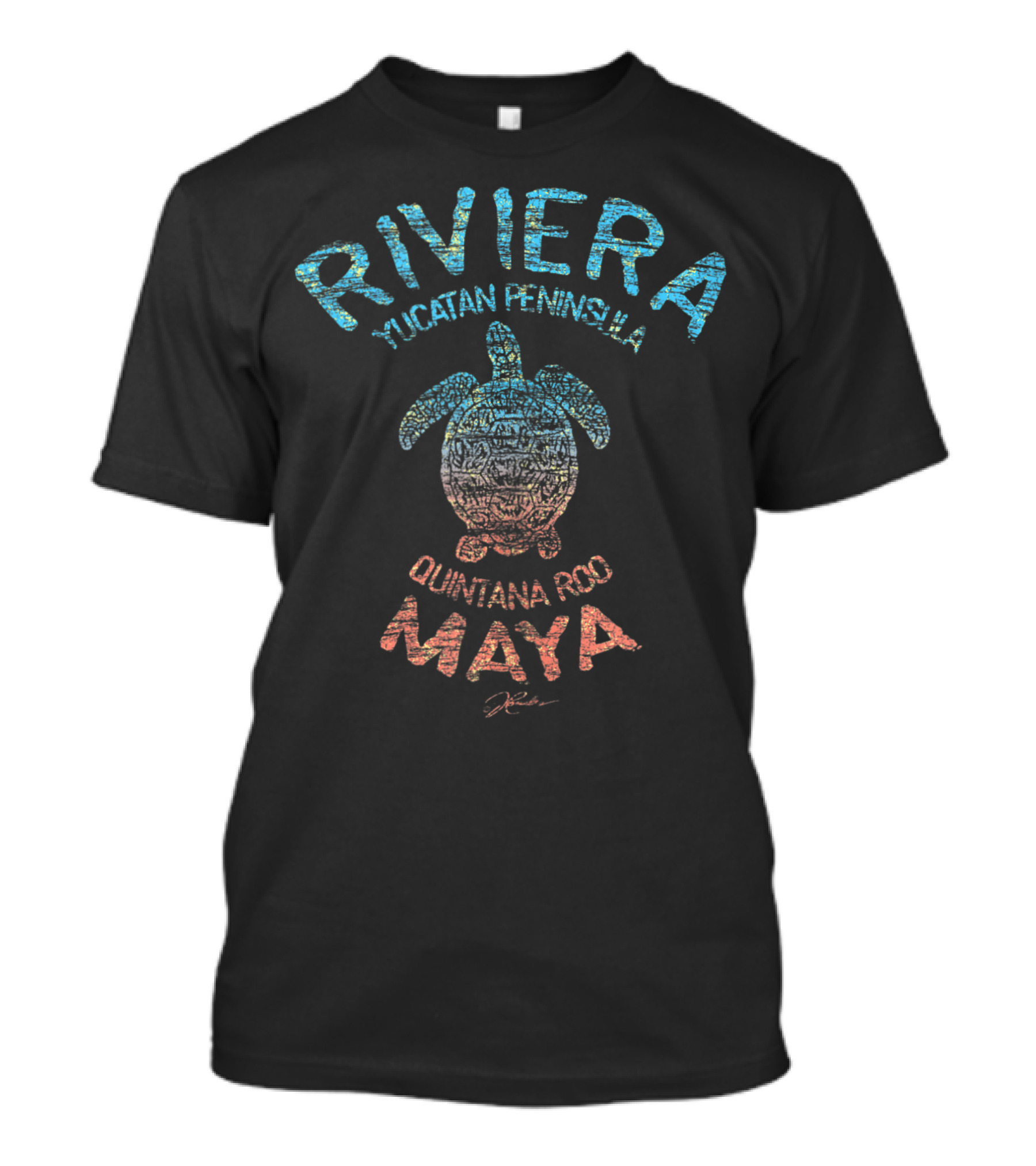 Riviera Yucatan Peninsula Quintana Roo Maya Sea Turtle T-Shirt