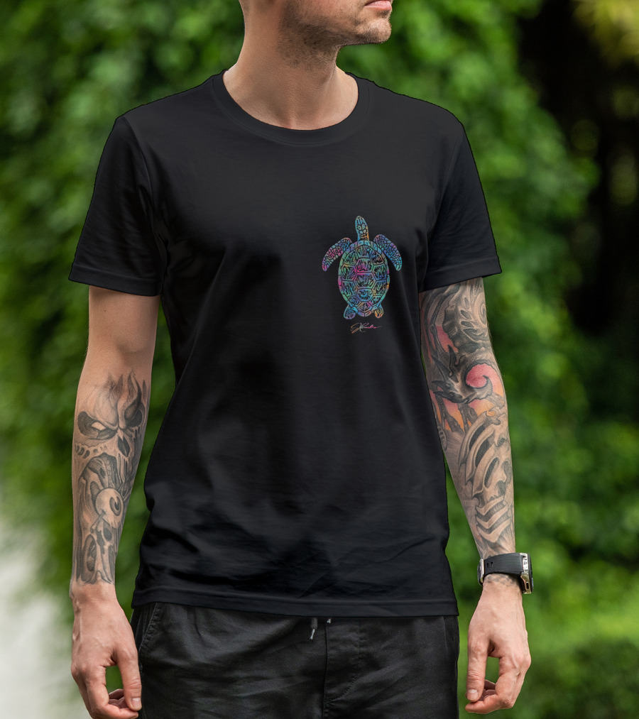 Jcombs Sea Turtle Slipstream Vibrant Two Sided T-Shirt