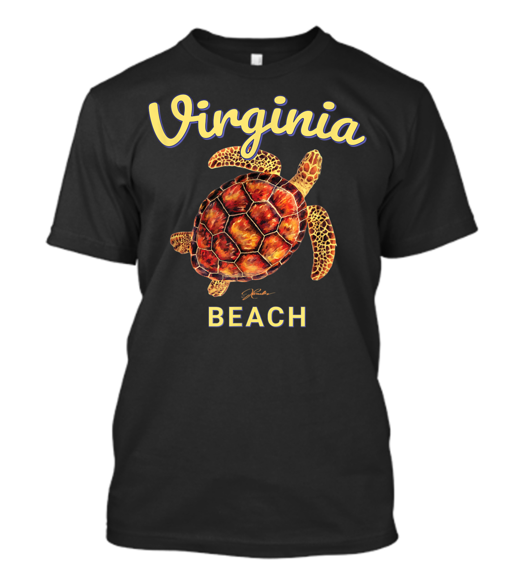 Virginia Beach Sea Turtle Jcombs Signature T-Shirt