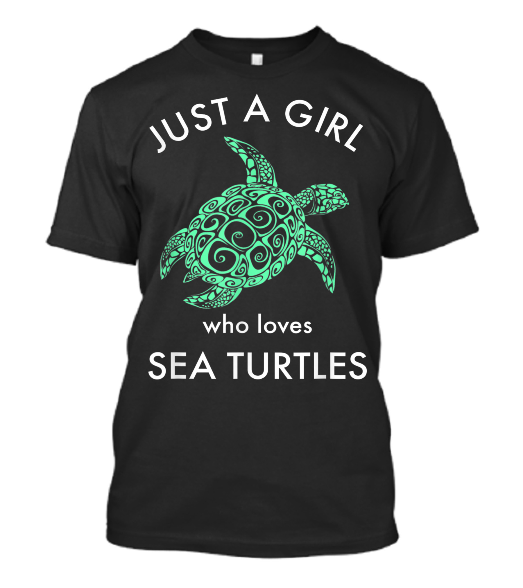Just A Girl Who Loves Sea Turtles Spiral T-Shirt