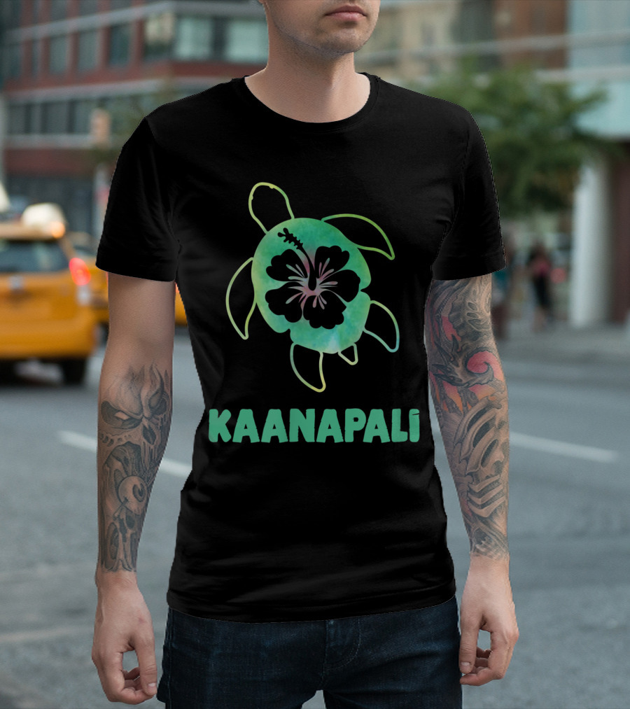 Kaanapali Maui Turtle Hibiscus T-Shirt