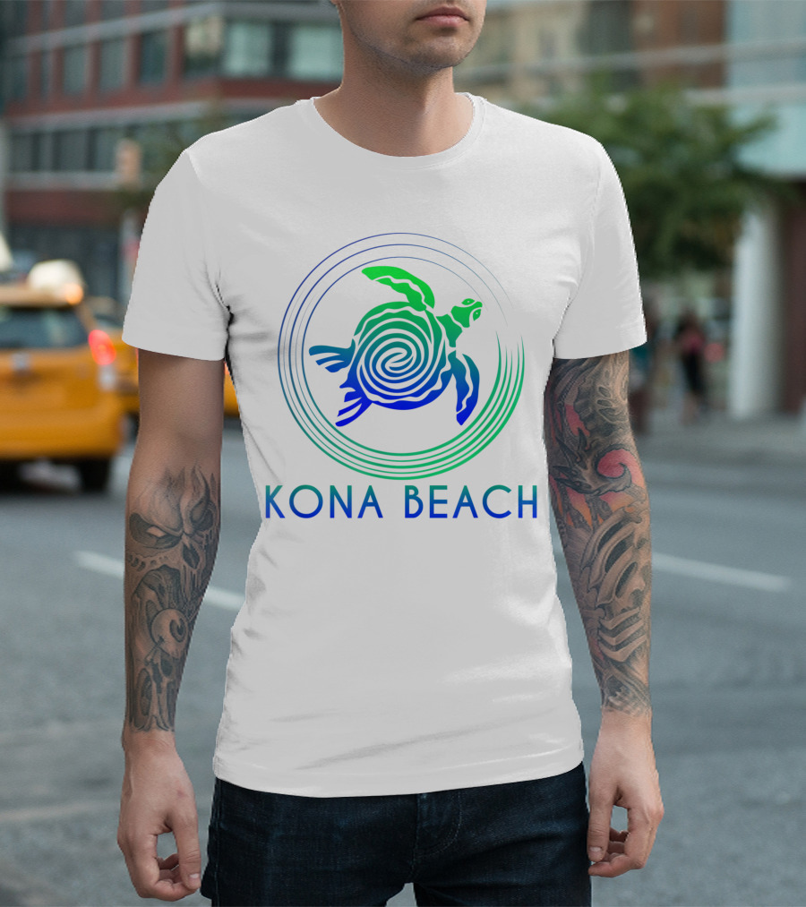 Kona Beach Tribal Turtle Hawaii T-Shirt