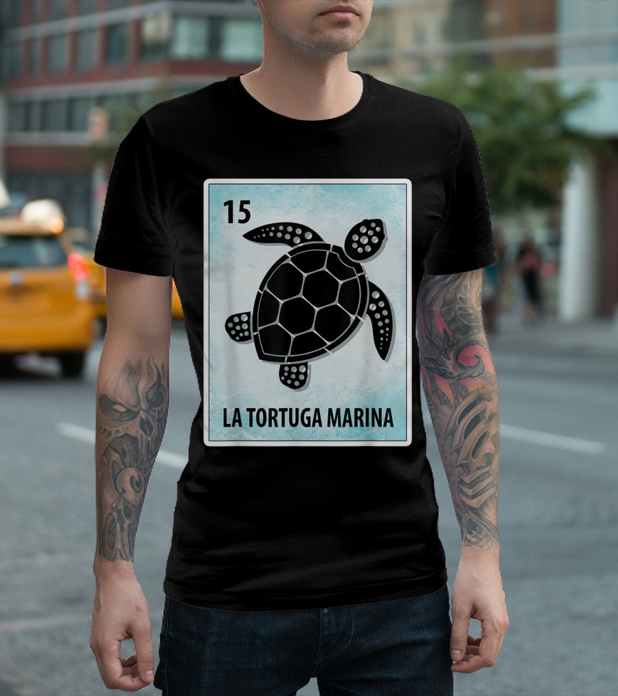 15 La Tortuga Marina Mexican Sea Turtle Cards T-Shirt