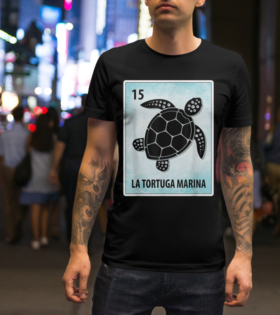 15 La Tortuga Marina Mexican Sea Turtle Cards T-Shirt