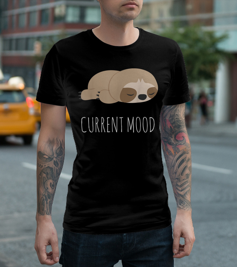 Sloth Current Mood Lazy Sloth Monday Y3 T-Shirt
