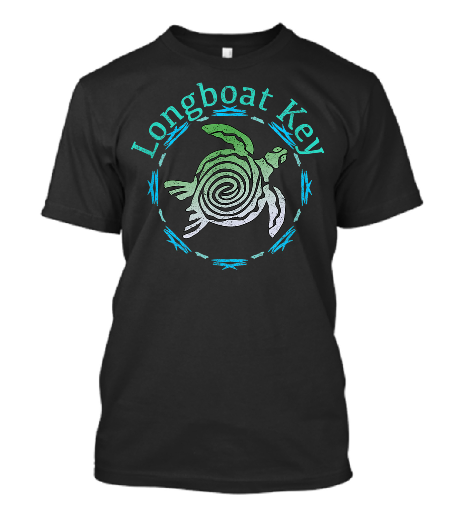 Longboat Key Vintage Tribal Turtle Spiral T-Shirt