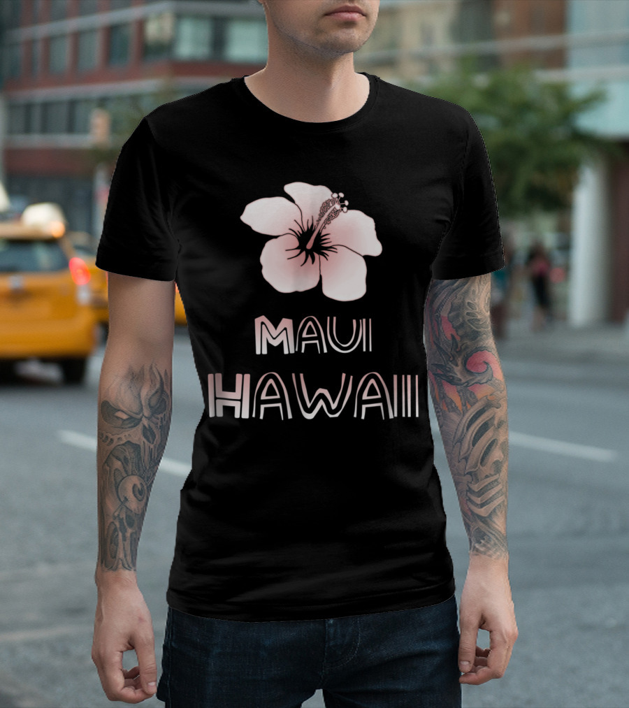 Maui Hawaii Hibiscus Flower T-Shirt