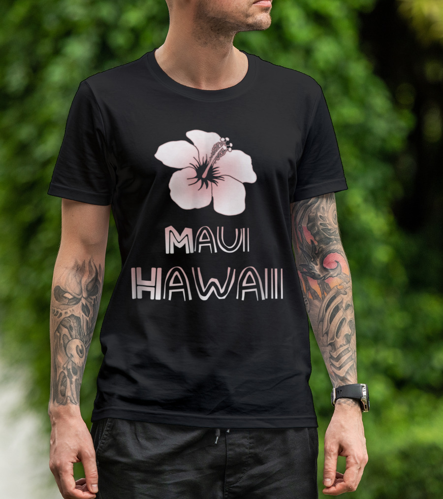 Maui Hawaii Hibiscus Flower T-Shirt
