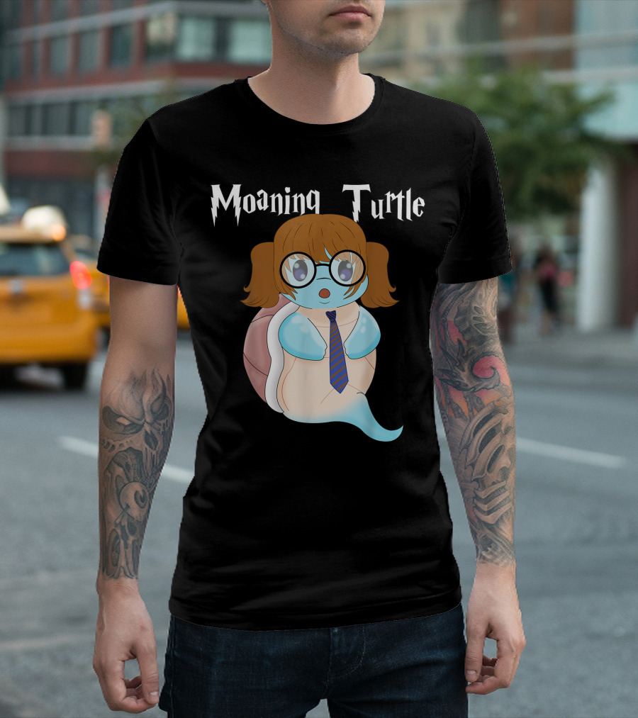 Moaning Turtle Cute Magic Moaning Myrtle Ghost Glasses Tie T-Shirt