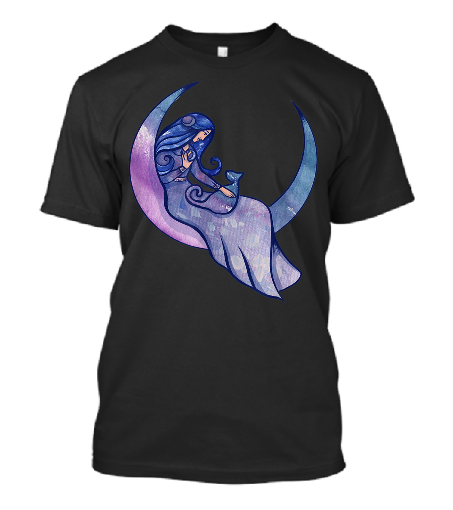 Moon Goddess Cat Person Moon Child Celestial T-Shirt